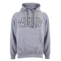 Grey - Front - Star Wars Mens Logo Hoodie