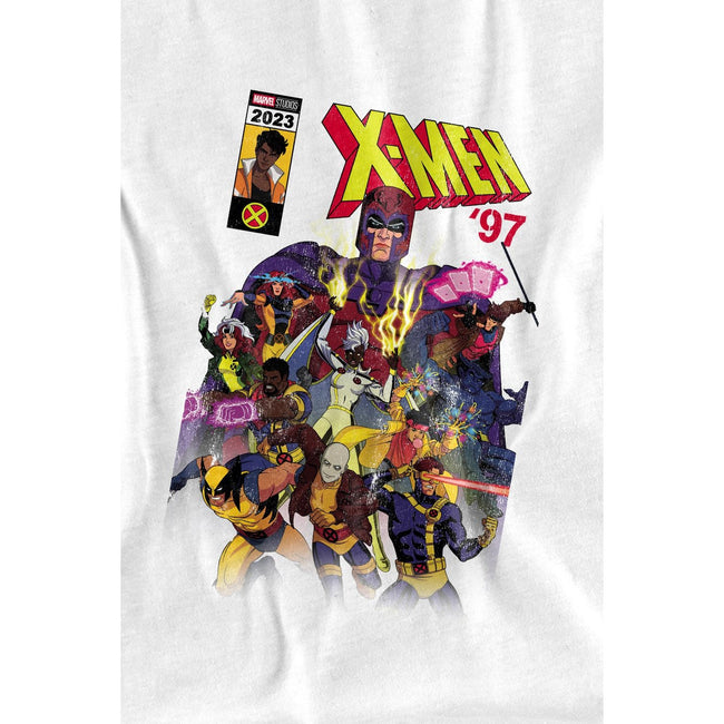 White - Lifestyle - Marvel Mens X-Men Comic Cover Team T-Shirt