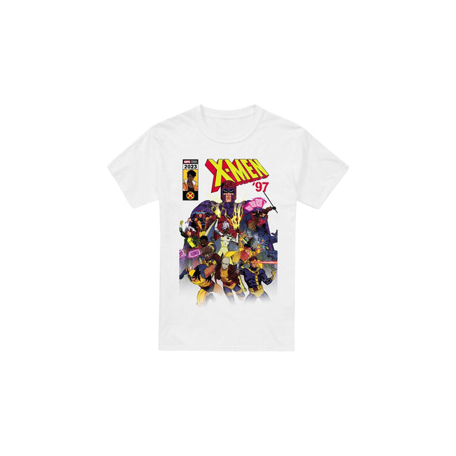 White - Front - Marvel Mens X-Men Comic Cover Team T-Shirt