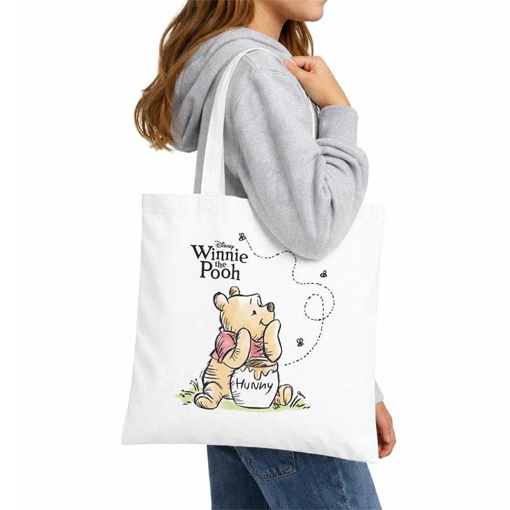 White - Lifestyle - Winnie the Pooh Hunny Poster Tote Bag