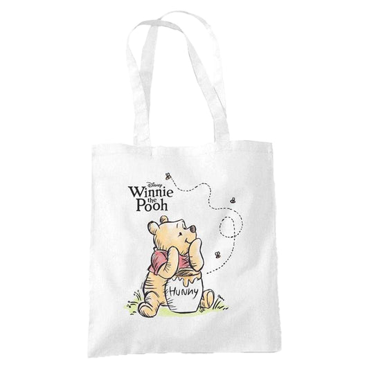 White - Front - Winnie the Pooh Hunny Poster Tote Bag
