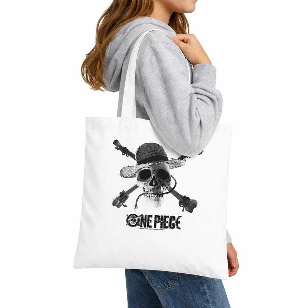 White - Lifestyle - One Piece Mono Logo Tote Bag