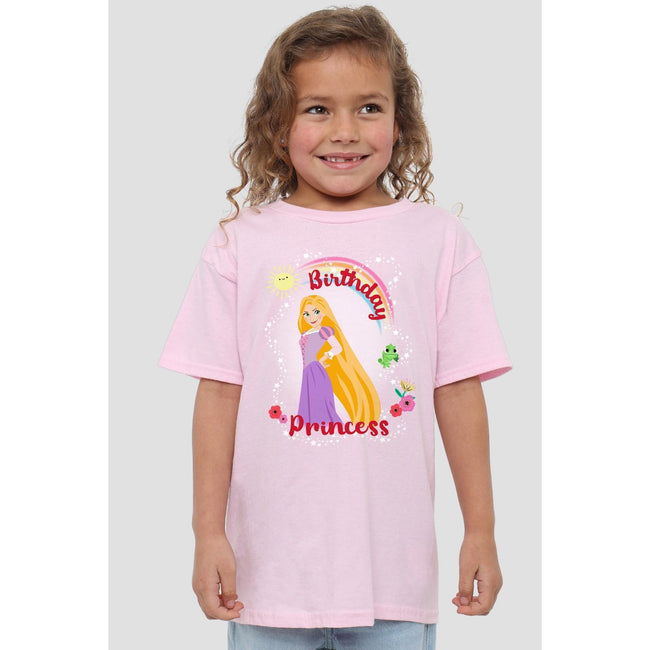 Pink - Lifestyle - Tangled Childrens-Kids Birthday Princess Rapunzel Pascal T-Shirt