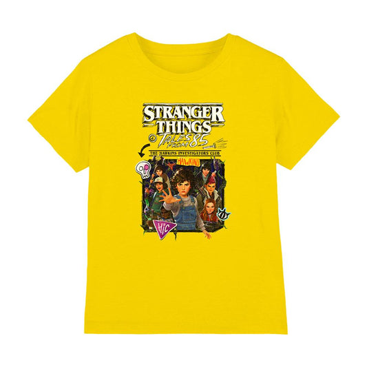 Yellow - Front - Stranger Things: Tales from ´85 Childrens-Kids Group Poster T-Shirt
