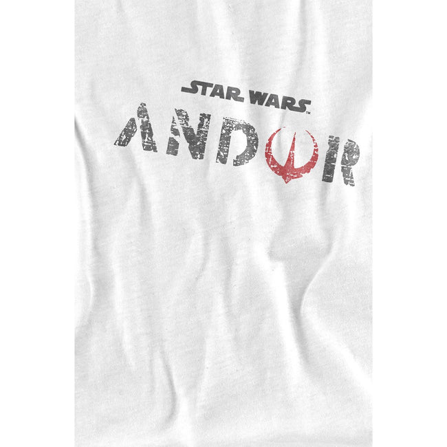 White - Lifestyle - Star Wars Mens Andor Logo T-Shirt