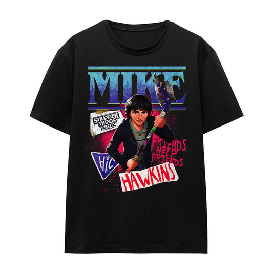 Black - Front - Stranger Things: Tales from ´85 Womens-Ladies Mike T-Shirt