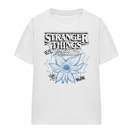 White - Front - Stranger Things: Tales from ´85 Womens-Ladies Demogorgon T-Shirt