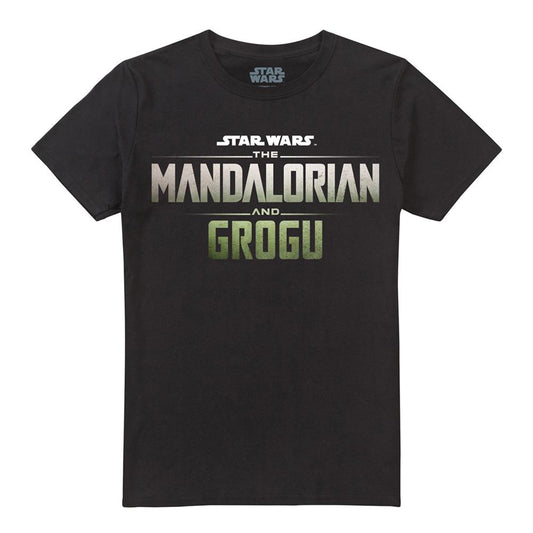 Black - Front - The Mandalorian & Grogu Unisex Adult Movie Logo T-Shirt