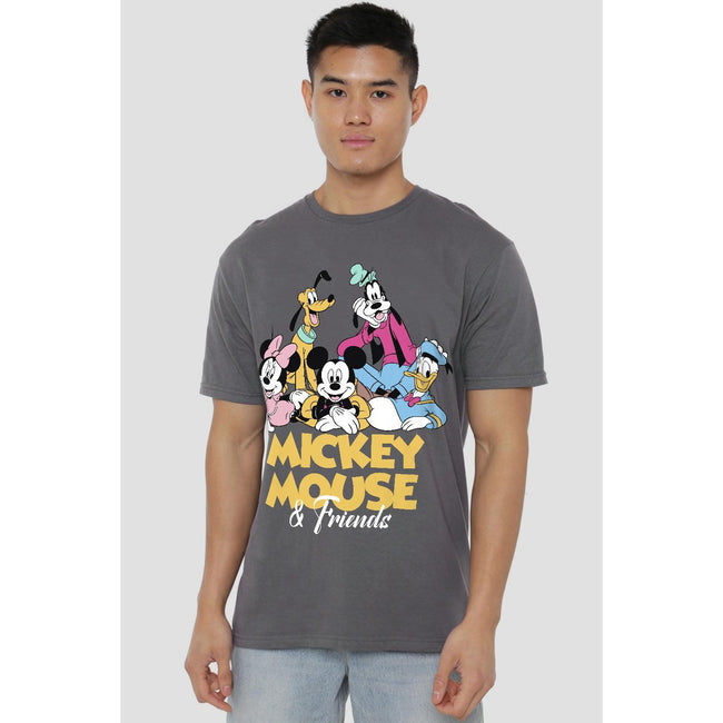 Charcoal - Lifestyle - Disney Mens Mickey Mouse Friends T-Shirt