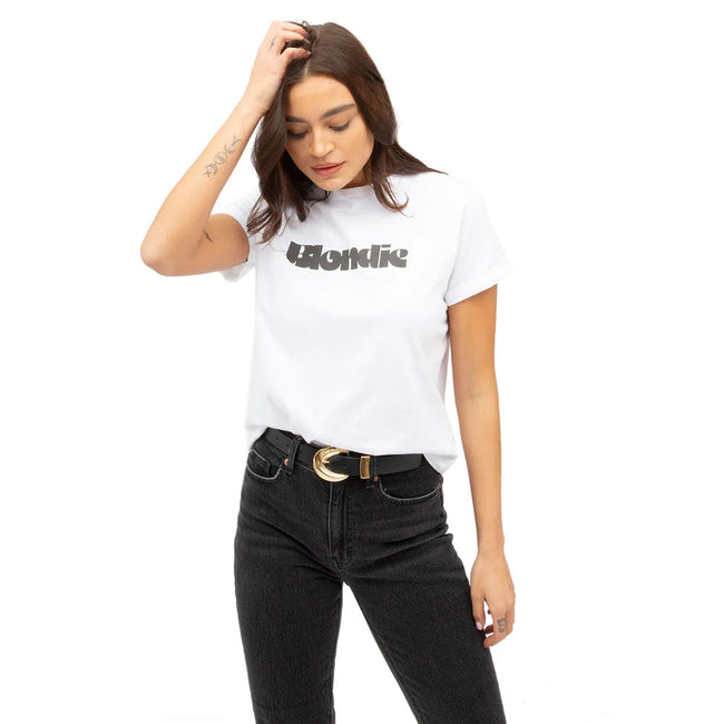 White - Pack Shot - Blondie Womens-Ladies Call Me T-Shirt