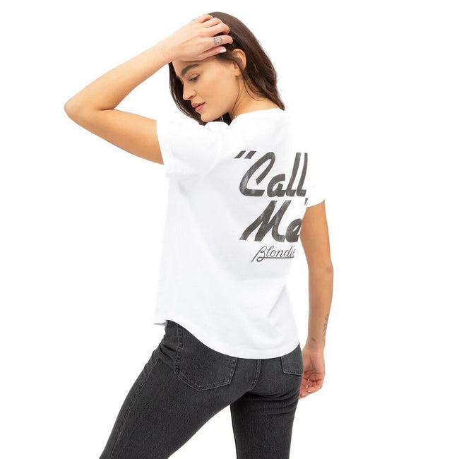 White - Close up - Blondie Womens-Ladies Call Me T-Shirt