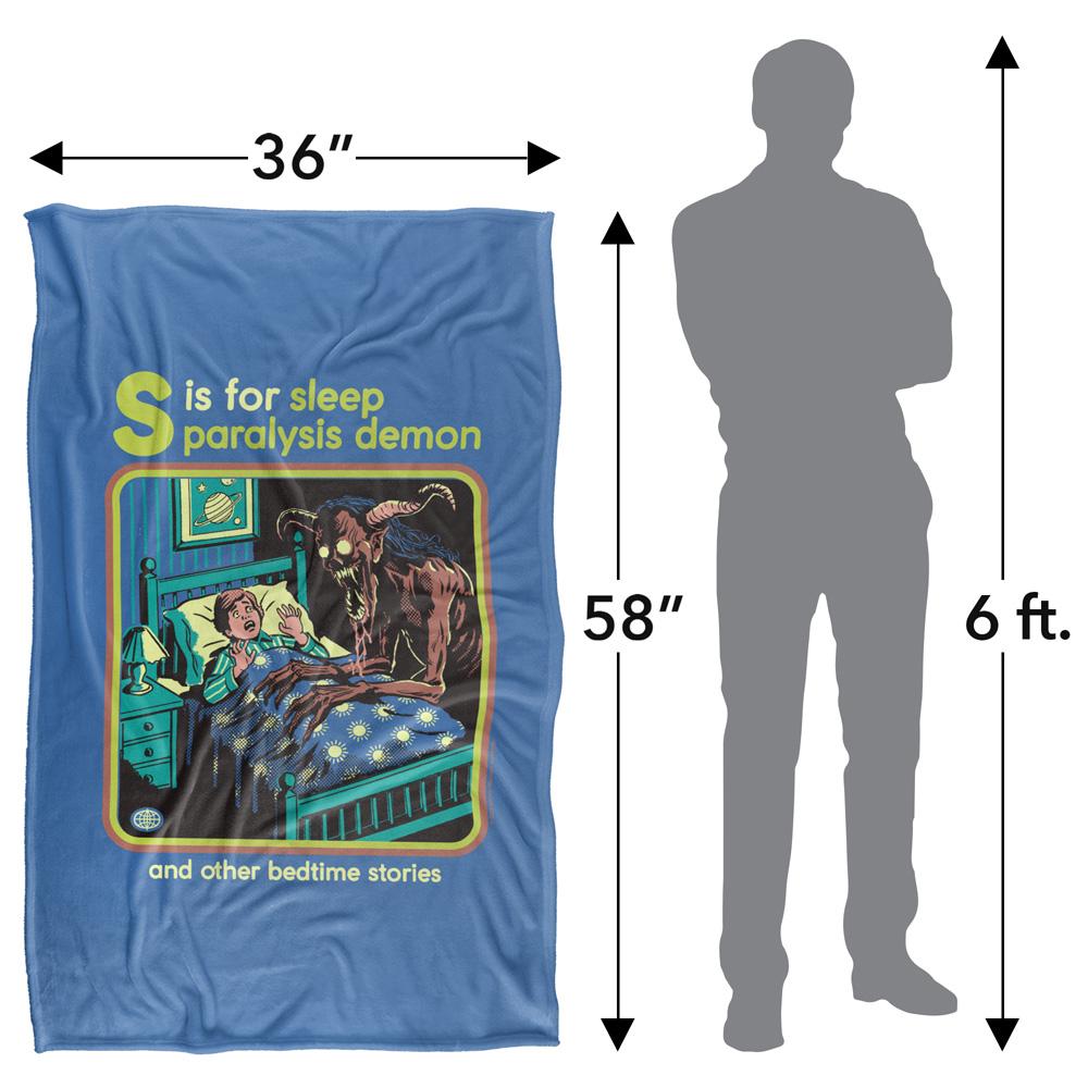 Multicoloured Print - Pack Shot - Steven Rhodes Sleep Paralysis Demon Silky Soft Touch Blanket