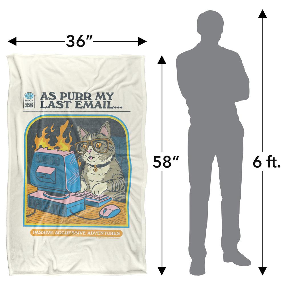 Multicoloured Print - Pack Shot - Steven Rhodes As Purr My Last Email Soft Touch Blanket
