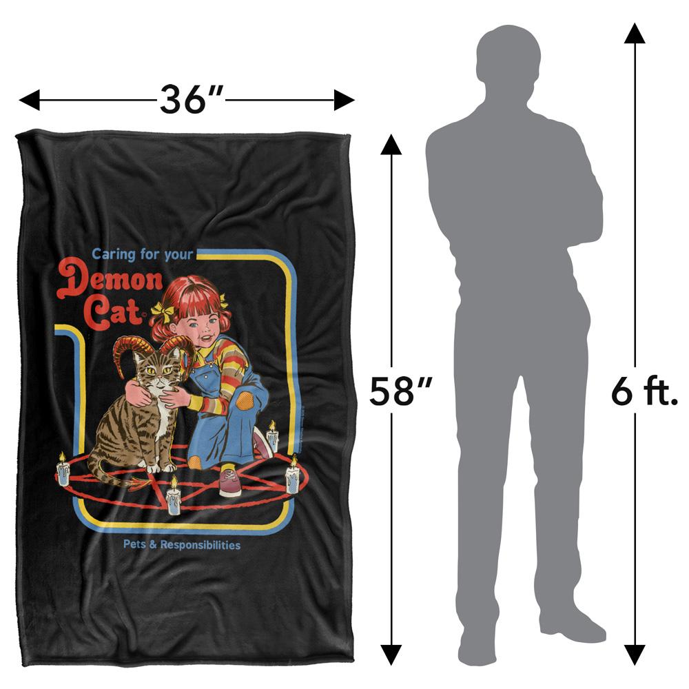 Multicoloured Print - Lifestyle - Steven Rhodes Caring For Your Demon Cat Soft Touch Blanket