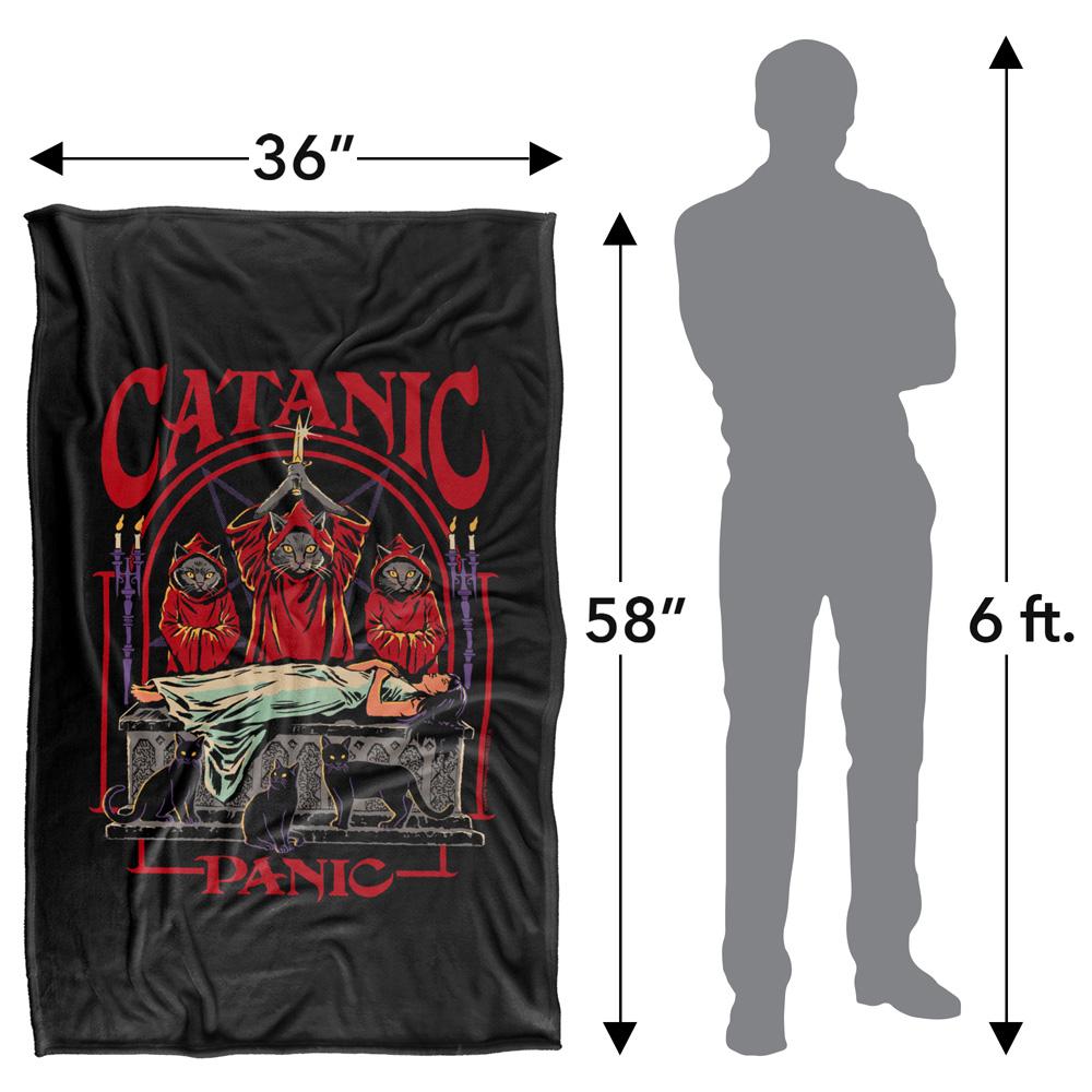 Multicoloured Print - Pack Shot - Steven Rhodes Catanic Panic Soft Touch Blanket