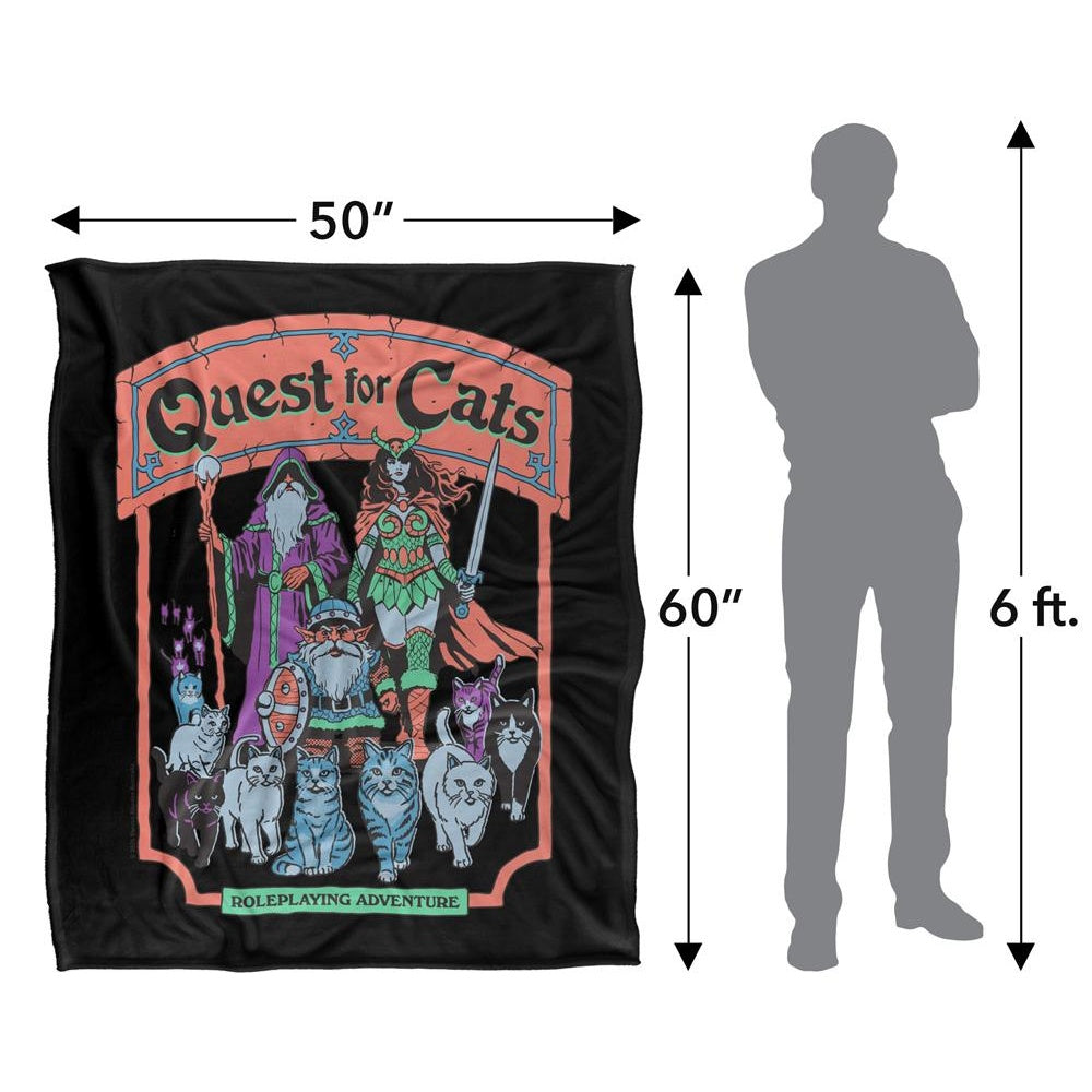 Multicoloured - Lifestyle - Steven Rhodes Quest For Cats Soft Touch Blanket