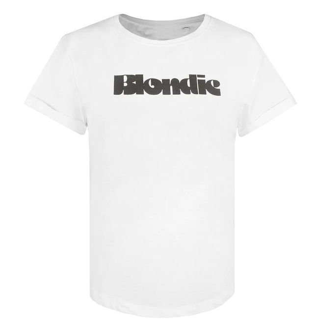 White - Front - Blondie Womens-Ladies Call Me T-Shirt