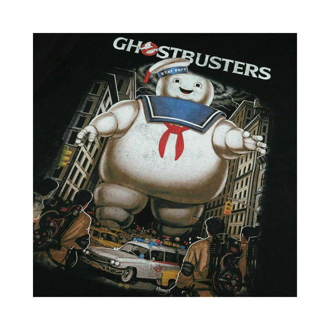 Black - Side - Ghostbusters Mens Stay-Puft Marshmallow Man T-Shirt