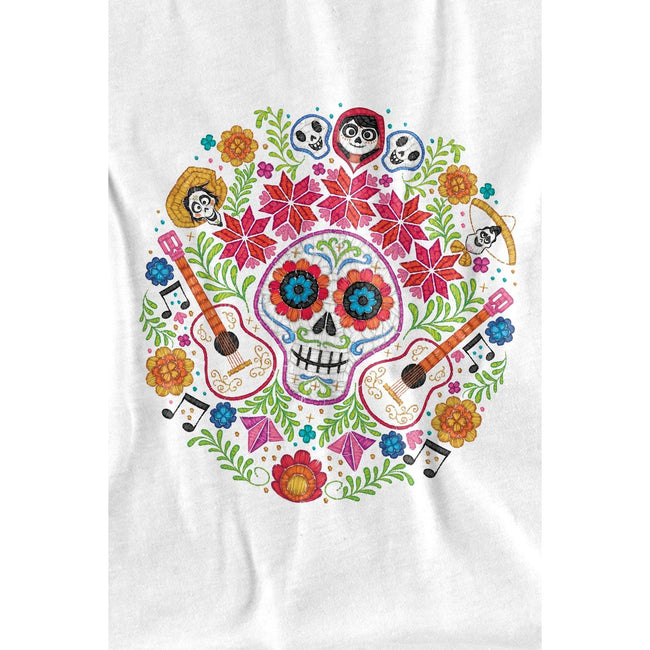 White - Lifestyle - Coco Mens Day Of The Dead Ernesto Miguel Hector Patch T-Shirt