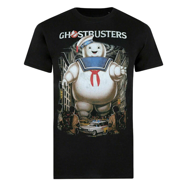 Black - Front - Ghostbusters Mens Stay-Puft Marshmallow Man T-Shirt