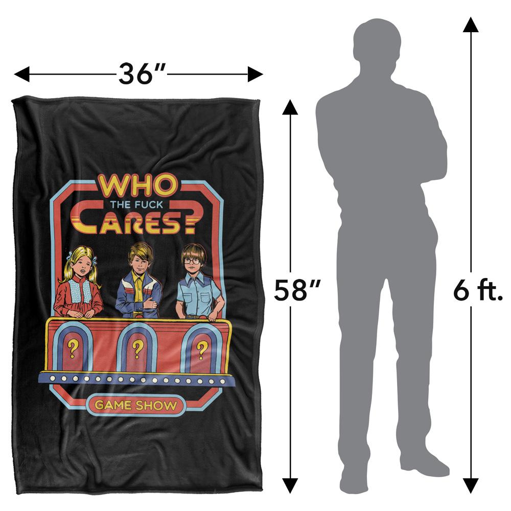 Black-Multicoloured - Lifestyle - Steven Rhodes Who The Fuck Cares Soft Touch Blanket
