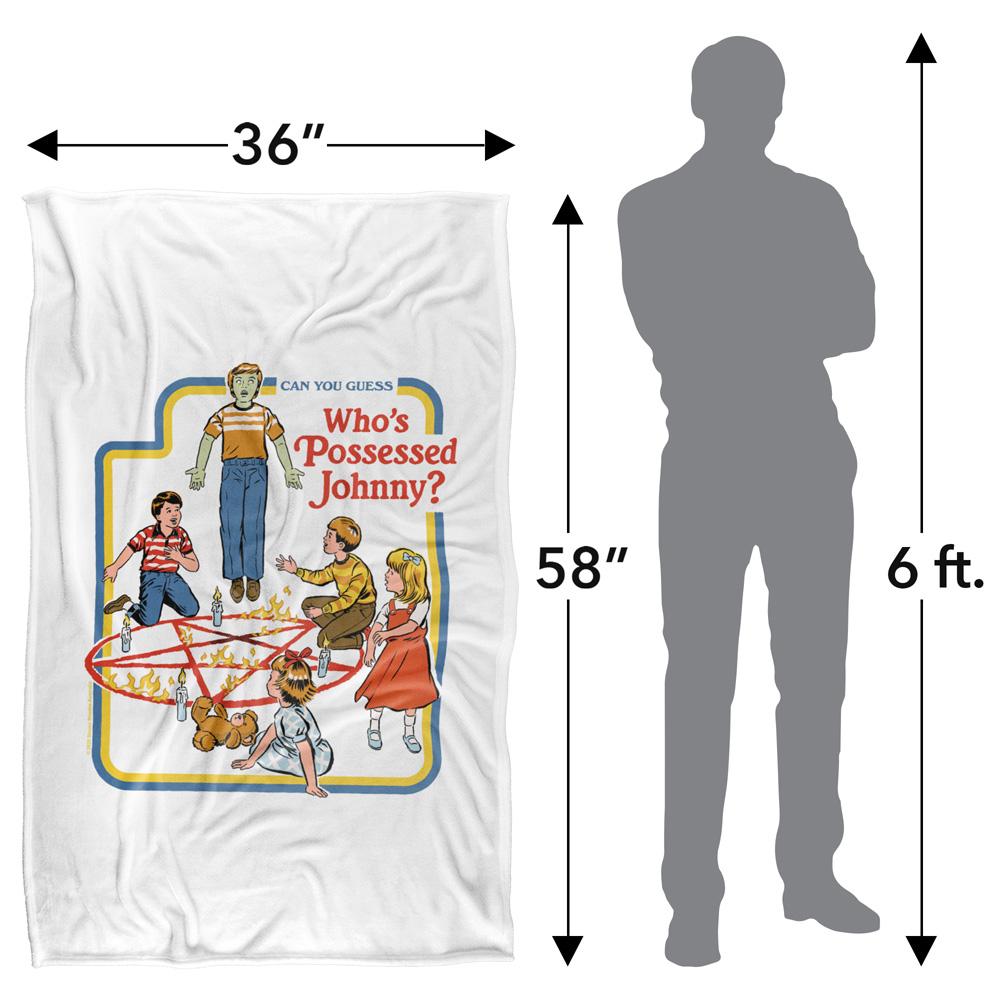 White-Multicoloured - Lifestyle - Steven Rhodes Who´s Possessed Johnny Soft Touch Blanket