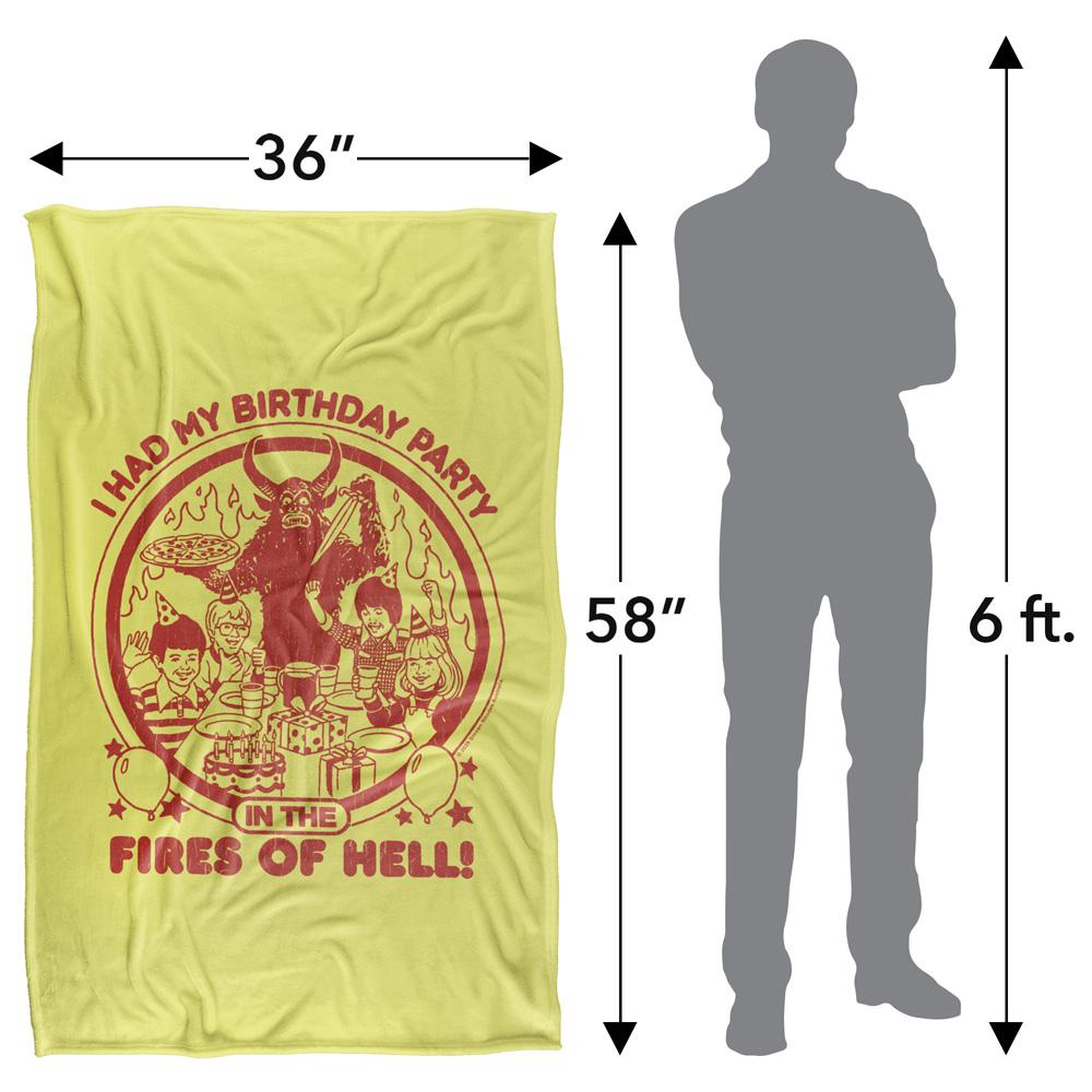 Yellow-Multicoloured - Lifestyle - Steven Rhodes Birthday In Hell Soft Touch Blanket