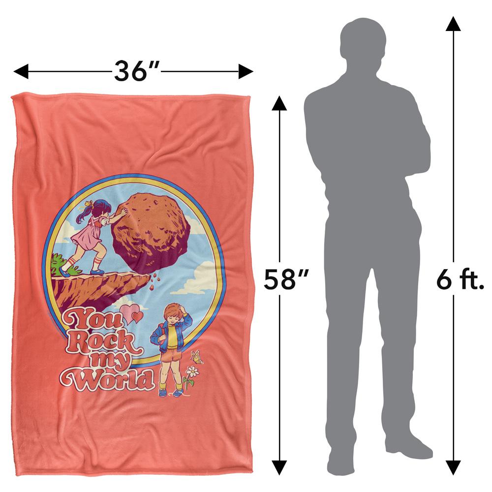Pink-Multicoloured - Lifestyle - Steven Rhodes You Rock My World Soft Touch Blanket