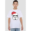 White - Lifestyle - Star Wars Childrens-Kids Stormtrooper Santa Christmas T-Shirt