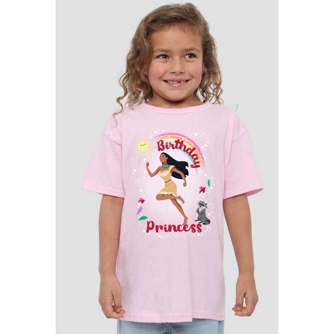 Pink - Lifestyle - Pocahontas Childrens-Kids Birthday Princess Meeko T-Shirt