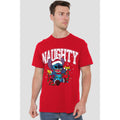 Red - Back - Lilo & Stitch Mens Naughty Stitch Christmas Lights T-Shirt