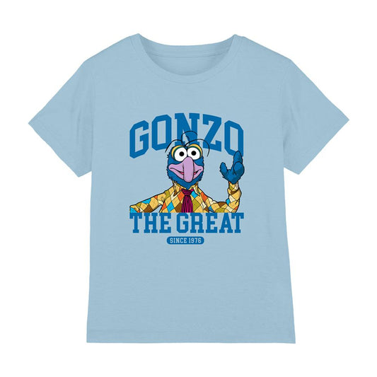 Light Blue - Front - The Muppets Childrens-Kids The Great Gonzo Collegic T-Shirt