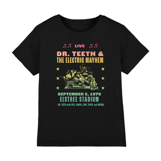 Black - Front - The Muppets Childrens-Kids Dr Teeth and the Electric Mayhem Poster T-Shirt
