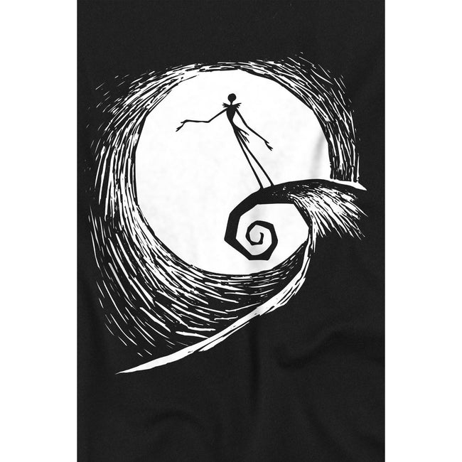 Black - Lifestyle - The Nightmare Before Christmas Childrens-Kids Jack Moon Silhouette T-Shirt