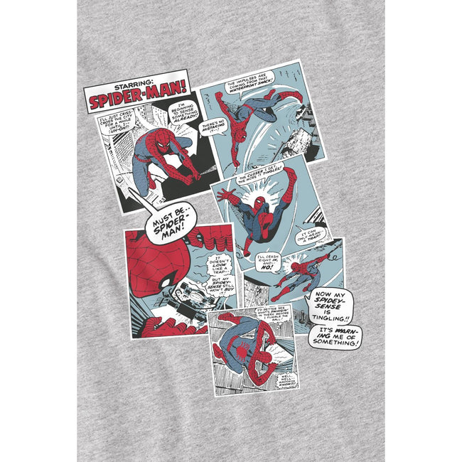 Sport Heather - Lifestyle - Spider-Man Childrens-Kids Panel Collage T-Shirt