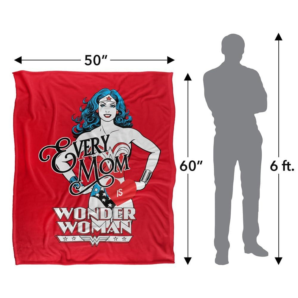 Multicoloured - Lifestyle - Wonder Woman Womens-Ladies For Every Mom Fleece Mothers Day Blanket