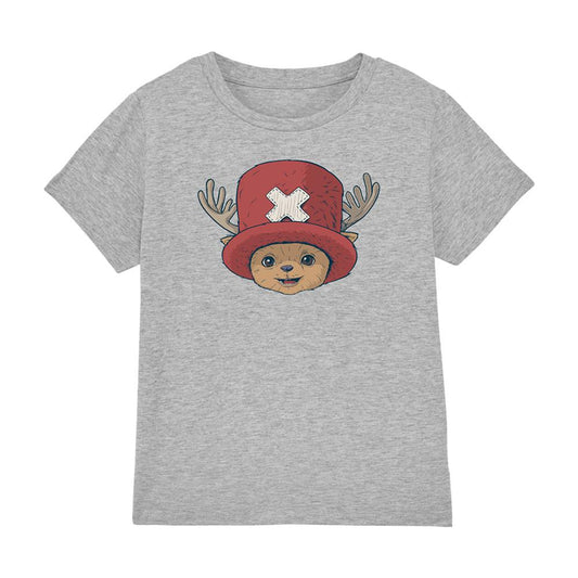 Athletic Heather - Front - One Piece Childrens-Kids Tony Tony Chopper Head T-Shirt