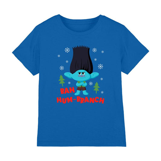 Royal Blue - Front - Trolls Childrens-Kids Bah Humbranch T-Shirt