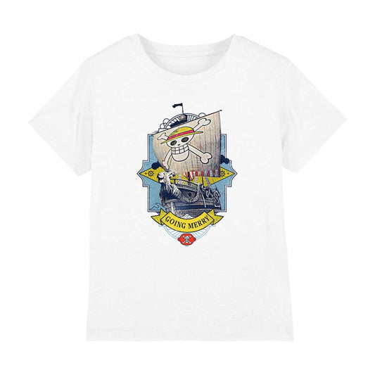 White - Front - One Piece Childrens-Kids Going Merry Ship Ringspun Cotton T-Shirt