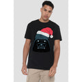 Black - Back - Star Wars Mens Darth Vader Santa Christmas T-Shirt