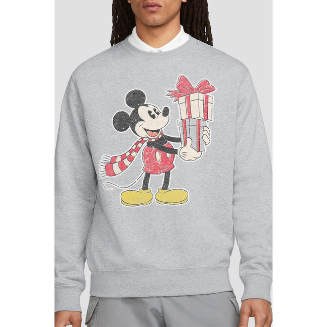 Sport Heather - Back - Disney Unisex Adult Mickey Mouse Present Christmas Sweatshirt