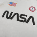 Natural - Side - NASA Mens Badge Cotton T-Shirt