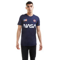 Navy - Lifestyle - NASA Mens Badge Cotton T-Shirt