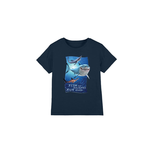 Navy - Front - Finding Nemo Childrens-Kids Fish Are Friends T-Shirt