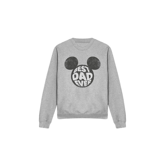 Sport Heather - Front - Disney Unisex Adult Best Dad Ever Mickey Mouse Sweatshirt