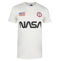 Natural - Front - NASA Mens Badge Cotton T-Shirt