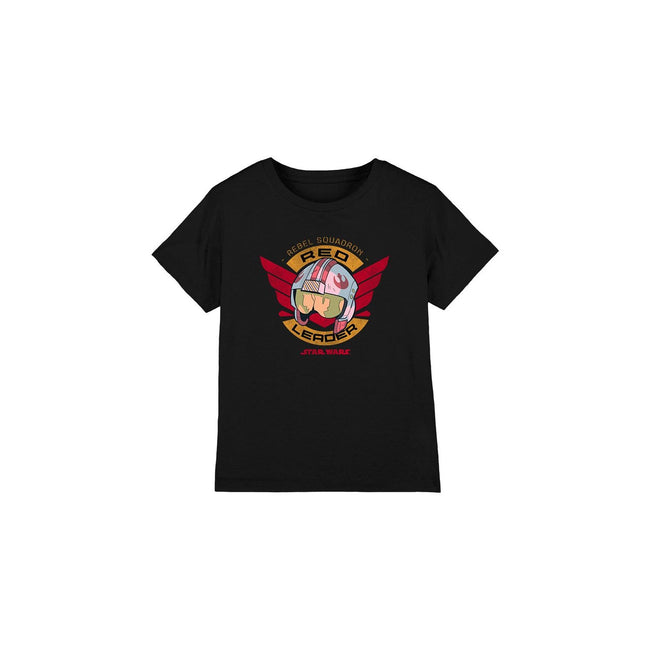 Black - Front - Star Wars Childrens-Kids Red Leader T-Shirt