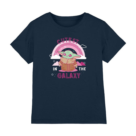 Navy - Front - Star Wars Childrens-Kids Cutest In The Galaxy Grogu T-Shirt