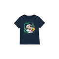 Navy - Front - Disney Childrens-Kids Mickey Mouse Wreath Christmas T-Shirt
