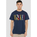 Navy - Back - Disney Mens Mickey Mouse Multicolour Name T-Shirt